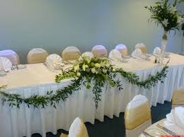 Chair Cover Dreams Top Table Flowers Table Swag Floral Arrangements Wedding