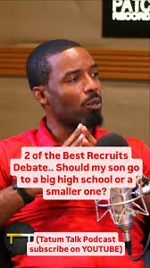 🔥 Big School vs Small School? The Debate Is Real., Coach Clark (National  Recruiting Expert) and Derrick Tatum (Elite Talent Football)—two of the  best recruiters in the country—had a real convo about ...