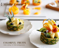 画像3つ目 人を楽しませたい とはじめられた マスター講座 の記事より フルーツ 盛り フルーツアレンジメント フルーツカッティング