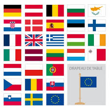 Les 100 prénoms les plus portés en france. Kit Complet De Drapeaux De Table Des Pays De L Europe