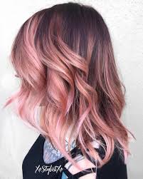 Pastel Pink Balayage For Brown Hair Kidsfashionhair Rose Gold Balayage Coral Hair Hair Color Pink