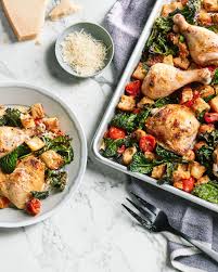 Roasted Chicken With Kale And Tomato Panzanella Recipe Recipe Sheet Pan Dinners Kale Recipes Healthy Panzanella Recipe