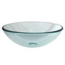 kingston brass round glass vessel sink