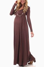 Mocha Long Sleeve Maternity Maxi Dress Long Sleeve Maternity Maxi Dress Maternity Long Dress Long Sleeve Maternity Dress