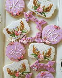 Oh Deer Baby Shower Bohemian Shabby Chic Decorated Sugar Cookies With Antlers Flowers And Gold Deta Baby Shower Cookies Bohemian Baby Shower Deer Baby Showers