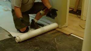 Leveling Subfloor Before Wood Floor Installation Using Asphalt Shingles Wood Floor Installation Laying Hardwood Floors Roofing Felt