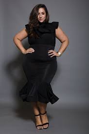 Plus Size Cascade Neck Mermaid Classy Maxi Dress Classy Maxi Dress Curvy Girl Fashion Plus Size Black Dresses