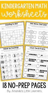 Distance Learning Counting And Cardinality Worksheets Common Core Aligned Kindergarten Math Common Core Math Kindergarten Math Worksheets