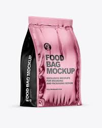 Download Metallic Food Bag Mockup In Bag Sack Mockups On Yellow Images Object Mockups