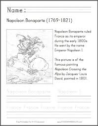 Napoleon Bonaparte Coloring Page Free To Print Pdf File For Lower Elementary Students Napoleon Bonaparte Napoleon Color Worksheets