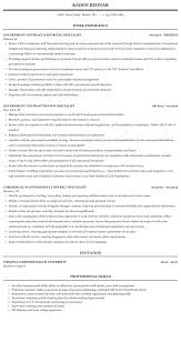government contract specialist resume