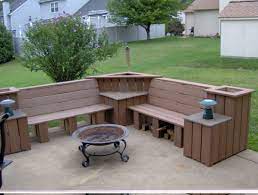 One of the last steps of the woodworking project is to take care of the finishing touches. Decking Ideas Benches Decks And Diy Pergola Diy Pallet Furniture Outdoor Outdoor Corner Bench Homemade Outdoor Furniture