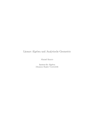 Http Www Algebra Uni Linz Ac At Teaching Ss2016 Linalg Script20160423 Pdf