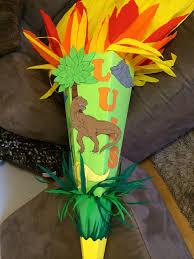 Schultute Dinosaurier Schultute Basteln Schultute Dinosaurier Schultute