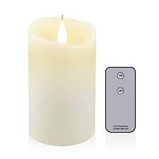 The remote control lets you use the flameless candles in hard to reach areas candles are 4′ , 5′, and 6′ high, come with an 8 button remote that includes: Flameless Candles Lfs 3d Led Candles Auto Dancing Wick With Remote A