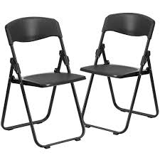 Mefeir 30 tall director chair black folding with side table storage bag,portable makeup artist bar height, aluminum frame 300 lbs capacity, 33.8 l x 19.2 w x 45.6 h 4.9 out of 5 stars 9. Flash Furniture 2 Pk Black Plastic Folding Chair