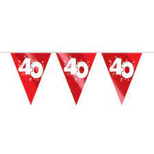 Vlaggenlijn 40 Jaar Getrouwd Robijn 40 Jaar Getrouwd Versiering Feestartikelen Be