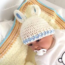 Babymuts Oren Konijn Gehaakt Babycadeau Beanie Kraamcadeau Pasgeboren Babymutsje Unisex Mutsje Babyshower Welkom Thuis Muts Baby Baby Girl Beanies Newborn Baby Gifts Handmade Baby Clothes