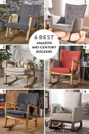 6 Best Amazon Mid Century Modern Style Rocking Chairs For Your Nursery Midcenturymode Modern Rocking Chair Nursery Rocking Chair Nursery Modern Rocking Chair