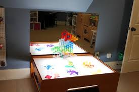 Light Table In Play Area So Want To Create Something Like This Daycare Spaces Space Activities Light Table