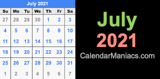 Ercot observed holiday as defined by protocol section 2: July 2021 Calendar