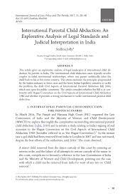 High court rules of court. Pdf International Parental Child Abduction An Explorative Analysis Of Legal Standards And Judicial Interpretation In India