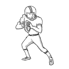 Download image free how to draw a cartoon football player download free clip art. American Football Player Cartoon Black And White On Behance