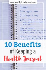 10 Benefits Of Keeping A Daily Health Journal Health Diary Health Journal Health Diary Stress Symptoms