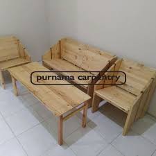 Tertarik menggunakan kursi kayu untuk ruang tamu di rumah? Jual Kursi Tamu Kayu Pinus Jati Belanda Set Meja Tamu Kota Pekanbaru Purnama Carpentry Tokopedia