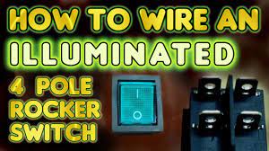 In other words its like two simple switches controlled by a single actuator. How To Wire An Illuminated 4 Pole Rocker Switch Kcd4 By Vog Vegoilguy Youtube