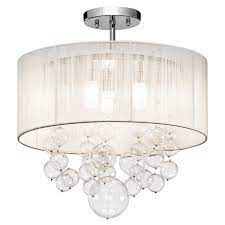 Large 1980s alabaster semi flush mount dish ceiling light with brass details and a pineapple finial. Orren Ellis Laila 3 Light 16 Chandelier Style Drum Semi Flush Mount Reviews Wayfair