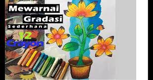 Menggambar bunga matahari cara menggambar dan mewarnai bunga. Mewarnai Gambar Bunga Dengan Gradasi Gambar Mewarnai Bunga
