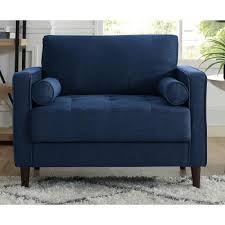 Lillith Mid Century Modern Chair In Navy Blue In 2020 Mid Century Modern Chair Blue Chairs Living Room Blue Accent Chairs