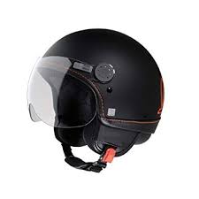 Jet Vespa Visor Helmet Matte Black Orange Amazon Co Uk Car