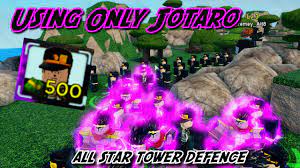 If a code doesn't work, try again in a vip server. Codes Using Only Jotaro Kujo In All Star Tower Defence Roblox Youtube