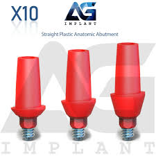 Details About 10 Straight Plastic Anatomic Abutment Dental Implant Casting Internal Hex