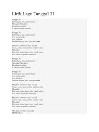 Lagu tanggal 31 ogos malaysian independence song sudirman bin arsad version with lyrics.mp3. Lirik Tanggal 31 Ogos