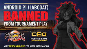 Lab Coat Android 21 is now officially Banned from Competitive Tournament  Play - Dragon Ball FighterZ - YouTube