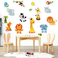 Superhero murals can also be painted featuring background scenes. Children Room Wall Painting Cartoon Animals Sticker Baby Boys Bedroom Adornment Paper Stick Sticky Wallpaper From Shopee Malaysia