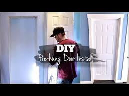 They feature jambs that are split in half lengthwise and the trim casing is already attached to each edge of the jamb, so no mitering is necessary. Install Pre Hung Interior Door Start To Finish 10 Steps Instructables