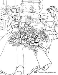 Un Joli Coloriage Inedit De Barbie Popstar Et Barbie Princesse Avec Un Beau Bouquet De Fleurs Un Coloriage Parfai Coloriage Barbie Coloriage Coloration Barbie