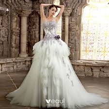 Check spelling or type a new query. Romantisch Weiss Violett Brautkleider 2017 Organza Strass Applikationen Korsett Perle Hochzeit