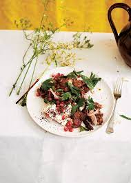 Crispy Lamb Labneh Mint Red Onion Pomegranate The Happy Foodie Recipe Labneh Lamb Recipes Recipes
