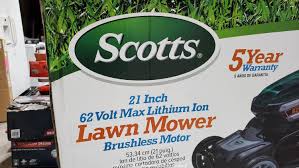 With sun joe cordless lawn mower, you just have to ditch the gas, noxious fumes, pull cords, and extension cords that is required by traditionally corded mowers. Mclemore Auction Company Auction Lowe S Returns And Overstock Grills Tools Appliances Patio Storage And Much More Item 1 Scotts 21 62v Max Lithium Ion Brushless Lawn Mower