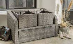 Dreams4home Balkon Set Philadelphia Ii Set Inkl Polster In Grau Geflecht In Grau Tisch Hohenverst Lounge Mobel Polyrattan Lounge Set Polyrattan Lounges