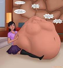 belly big belly black hair clothing daughter pred disney ergos  female helen parr huge belly mother and daughter mother prey oral vore  pixar same size vore skirt stockings the