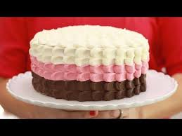 3 Layer Neapolitan Cake Chocolate Vanilla Strawberry Recipe Neapolitan Cake Bigger Bolder Baking Cake