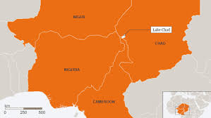 Karte des sees und der umliegenden region. World S Overlooked Crisis Lake Chad Region News Dw 22 12 2016