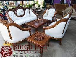 Model kursi tamu jepara, sofa kayu jati ukiran mewah, furniture jepara terbaru 2020, furniture putih jepara, kursi sofa. Kursi Tamu Ganesa Jati Jepara Terbaru Singa Jati Furniture Jepara