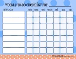 patterned weekly to do chore checklists free printable